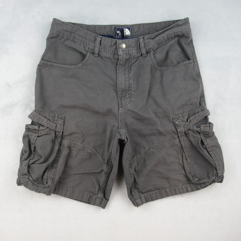The North Face Cargo Shorts Mens 34 Gray Cotton Canvas A9AV